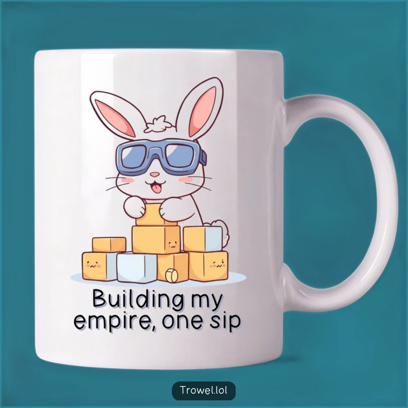 Funny Bunny Stacking Blocks Mug: The Perfect Hilarious Gift for Builders & Animal Lovers