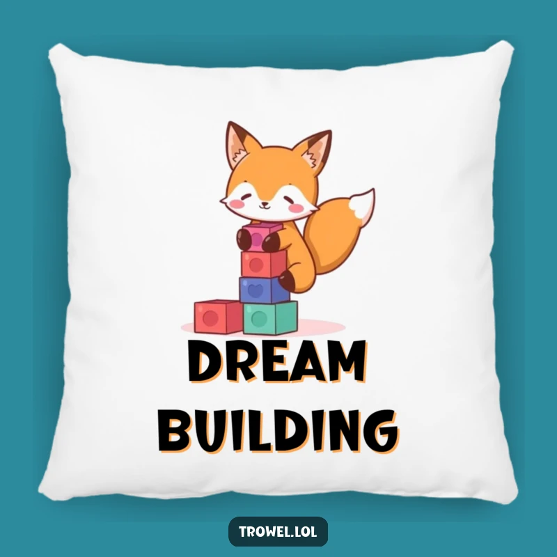 Funny Fox Stacking Blocks Pillow - Comfy & Playful Gift!
