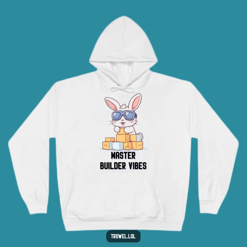 Funny Bunny Stacking Blocks Hoodie: Cozy and Hilarious Gift for All Ages