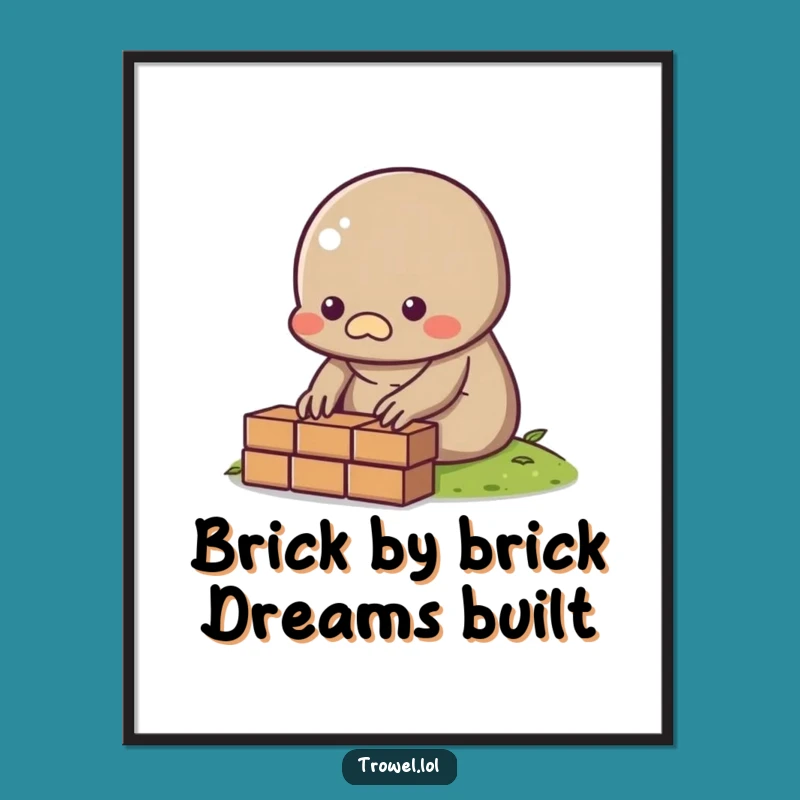 Free Printable Wall Art: Mole's Brick Laying for Determined Home Decor