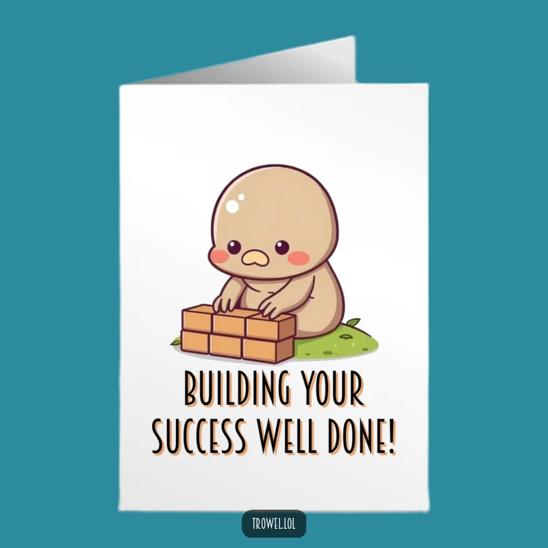Free Printable Congrats Card: Mole's Brick of Success for Your Achievement!