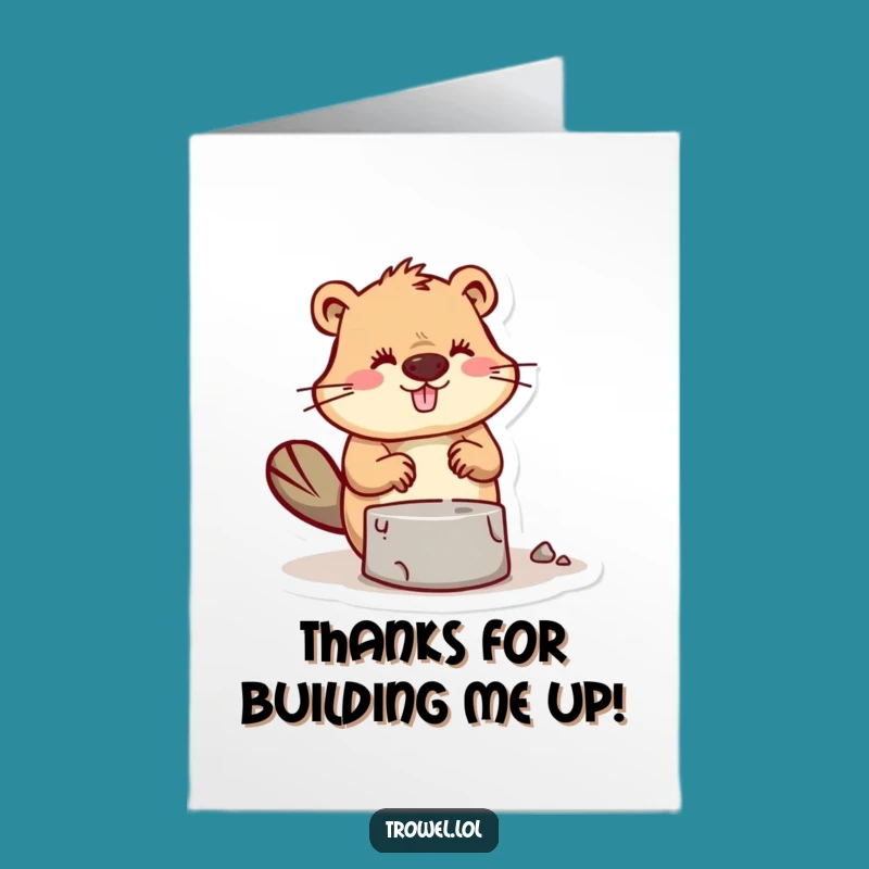 Free Printable Thank You Card: Beaver's Expert Thanks for Your Kindness!