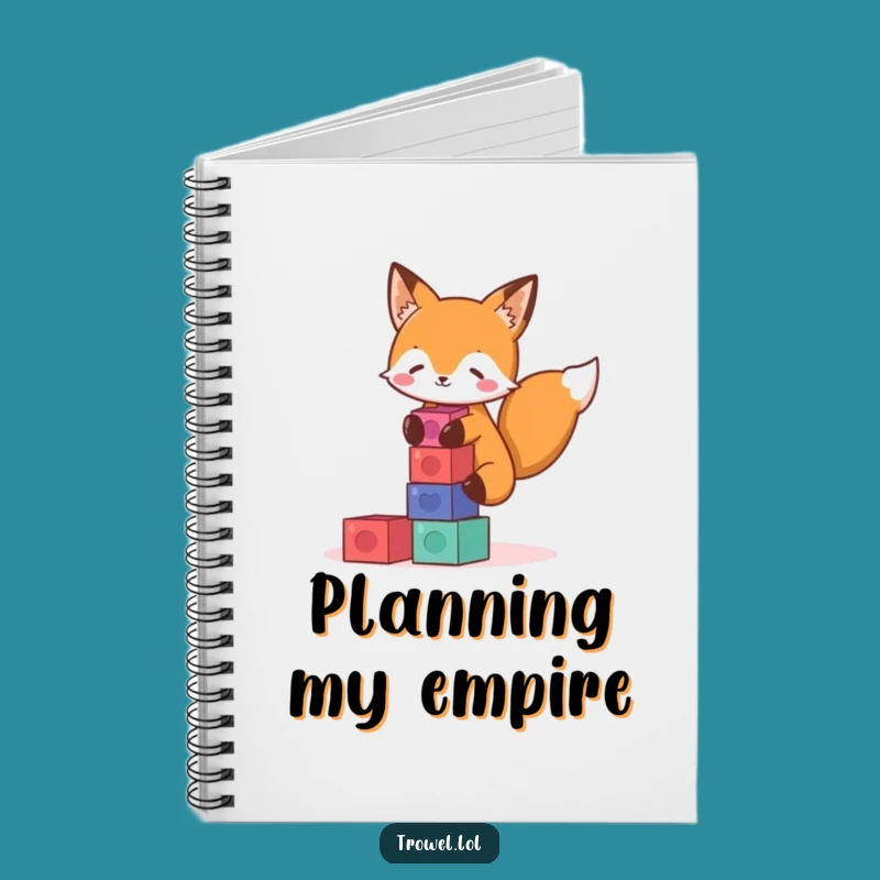Funny Fox Stacking Blocks Notebook - Jot Down Creative Ideas Gift!